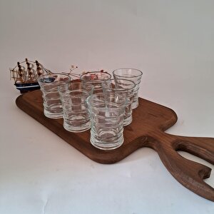 6'lı Shot Bardağı Kahve Yanı Kristal Mini Bardak Seti Kahve Cup Sütlük 6 Adet