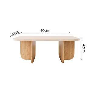 Beca O0030 Orta Sehpa 90 Cm Kumtaşı Üst-sepet Ayak