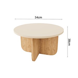 Beca O0040 Orta Sehpa 56 Cm Kumtaşı Üst-meşe Ayak