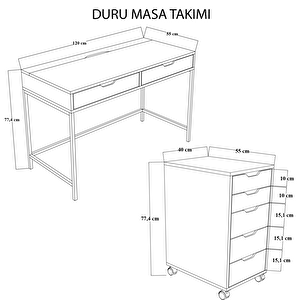 Duru Çalışma Masası Seti