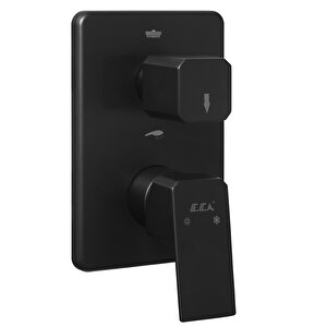 Eca Royal Ankastre Banyo Bataryası Sıva Üstü 2 Yollu Mat Siyah 102167221c1-kde