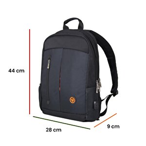 Npo Citylifeplus Smart 16" Çift Ana Bölmeli Notebook Sırt Çantası-siyah