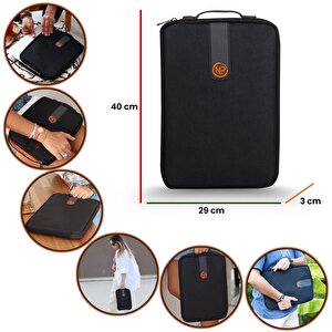 Npo Aceplus 15,6" Macbook,apple Ipad Uyumlu,ultra Korumalı Notebook & Tablet Kılıfı/çantası-siyah