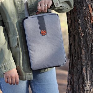 Npo Ace 13" Macbook, Apple Ipad Uyumlu,ultra Korumalı Notebook & Tablet Kılıfı/çantası-açık Gri