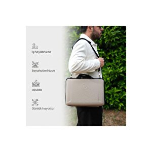 Npo Apex 14" Macbook Ve Ipad Uyumlu,ultra Korumalı Probag Notebook Çantası-vizon