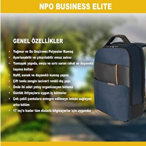 Npo Business Elite 17" Notebook Sırt Çantası-lacivert