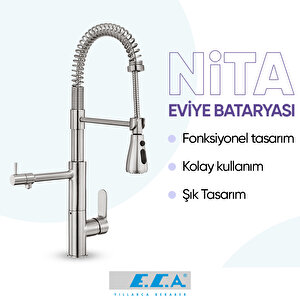 Eca Nita 3 Akışlı Arıtıcı Mutfak Eviye Bataryası Su Arıtma Bağlantılı 102118350