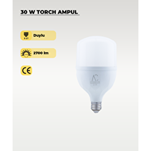 30w Torch Led Ampul 6500k Beyaz Işık