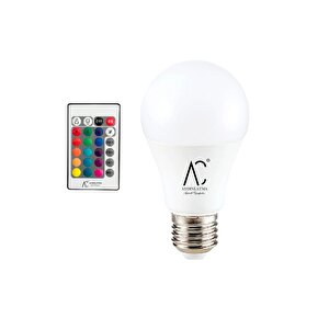 9W RGB Led Ampul Çok Renkli Ve Kumandalı Ampul