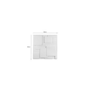 50x50cm1 Adet Yıkanabilir 3d Yapışkanlı Küp Beyaz Geometrik Desen Boyanabilir Duvar Panel Kağıdıabs