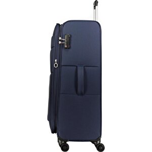 Pierre Cardin Ultra Light Hafif Lüx Kumaş Büyük Boy Valiz Lacivert 04pc4200
