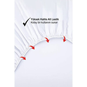 Pamuklu Ranforce Tek Ve Çift Kişilik Beyaz Lastikli Çarşaf 160x200 cm