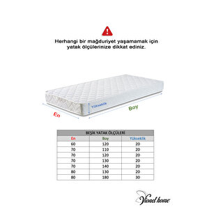 %100 Pamuk Kapitone, Full Kenar Fitted, Su &sıvı Geçirmez Bebek Ve Çocuk Alezi Yatak Koruyucu Alez 70x120 cm