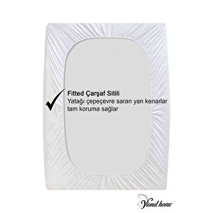 Vionel Home%100 Pamuk, Full Kenar Fitted Sıvı Geçirmez ,tek, Çift Kişilik Yatak Koruyucu Çarşaf Alez