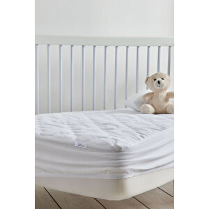 %100 Pamuk Kapitone, Full Kenar Fitted, Su &sıvı Geçirmez Bebek Ve Çocuk Alezi Yatak Koruyucu Alez 80x130 cm