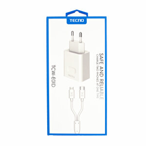 Tecno Samsung Galaxy S24 Ultra İle Uyumlu Çift Usba & Type-c Ve Micro Çıkışlı Kablolu Hızlı Şarj Aleti
