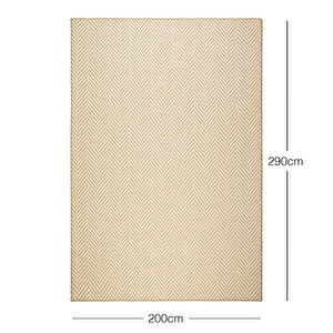 Ocean Home Textile Ekru Renk Balıksırtı Jüt Halı Kilim 200 x 290 Cm