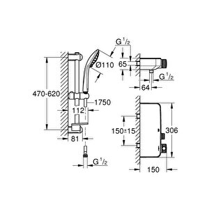 Smartcontrol Termostatik Duş Bataryası / Duş Seti Dahil - 34720000