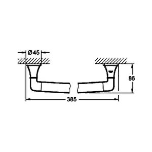 Grandera Banyo Tutamağı Tutunma Barı 385 Mm - 40633000