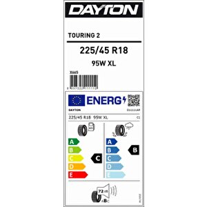 Dayton 225/45r18 95w Xl Touring 2 Oto Yaz Lastiği (üretim: 2023)