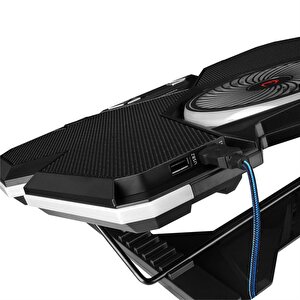 Rampage Breeze S50 Telefon Tutuculu 5 Fanlı Rgb Işıklı Yükseklik Ayarlı Lcd Göstergeli Notebook Soğutucu