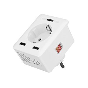 Swapp Sl-04 10a Akım Korumalı Akıllı Priz 2 Usb 2.4 Ghz Wifi Tuya Destekli