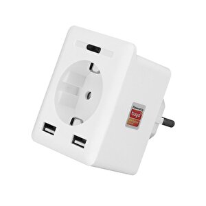S-link Swapp Sl-04 10a Akım Korumalı Akıllı Priz 2 Usb 2.4 Ghz Wifi Tuya Destekli
