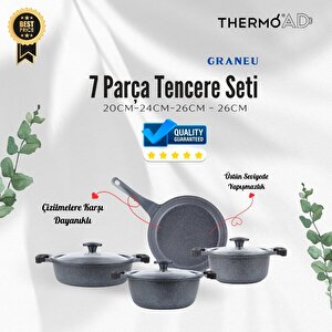 7 Parça Graneu Set-gri
