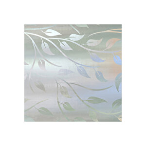 Yaprak Desenli Parlak Kendinden Yapışkanlı Folyo, Duşakabin, Mutfak, Banyo, Ofis Camı Kaplama 0924 90x500 cm 