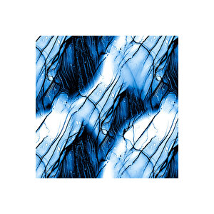 Mavi Soyut Desenli Yapışkanlı Cam Folyosu, Şeffaf Duşa Kabin, Banyo, Ofis Camı Kaplama Stickerı 0938 90x500 cm 