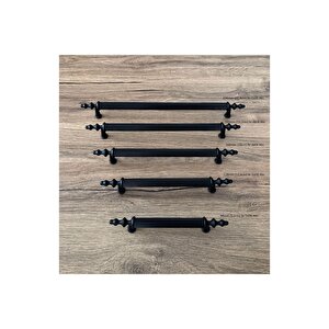 Mat Siyah Mobilya Dolap Mutfak Çekmece Kulpu 96 Mm (9,6 Cm) 5 Adet