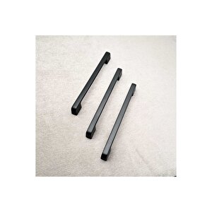 Arel Mat Siyah Tv Ünitesi Vestiyer Yatak Odası Mutfak Dolap Çekmece Kulpu 224 Mm (22,4 Cm) 4 Adet