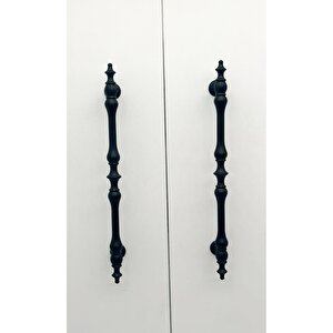 Şehzade Mat Siyah Mobilya Dolap Mutfak Çekmece Kulpu 160 Mm 1 Adet