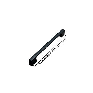 Arel Mat Siyah Tv Ünitesi Vestiyer Yatak Odası Mutfak Dolap Çekmece Kulpu 128 Mm (12,8 Cm) 1 Adet