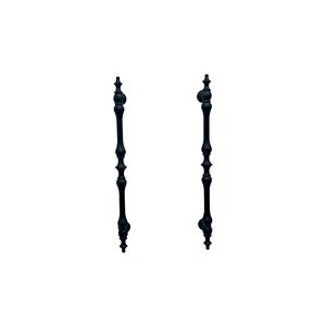 Şehzade Mat Siyah Mobilya Dolap Mutfak Çekmece Kulpu 224 Mm ( 22.4 Cm ) 10 Adet