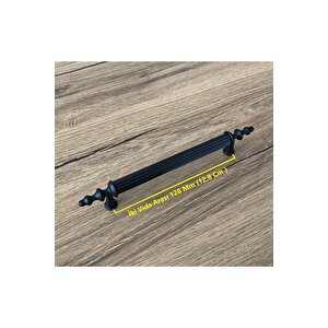 Zend Mat Siyah Mobilya Dolap Mutfak Çekmece Kulpu 128 Mm 2 Adet