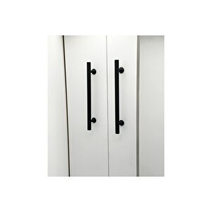 Mobilya Dolap Kulpu Mutfak Çekmece Kulpu Çizgili Dal Siyah 96 Mm ( 9,6 Cm ) 5 Adet