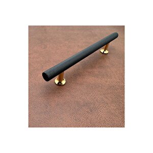 Doruk Siyah Gold Tv Ünitesi Vestiyer Yatak Odası Mutfak Dolap Çekmece Kulpu 160 Mm (16 Cm) 5 Adet