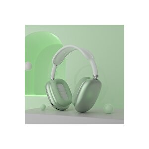 P9 Air Kablosuz Bluetooth 5.0 Wirelles Mikrofonlu Kulaklık Stereo Yeşil