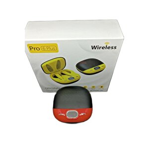 Pro6 Plus Kablosuz Led Işıklı Oyuncu Bluetooth Kulaklık 5.0 Kırmızı