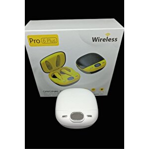 Pro6 Plus Kablosuz Led Işıklı Oyuncu Bluetooth Kulaklık 5.0 Beyaz
