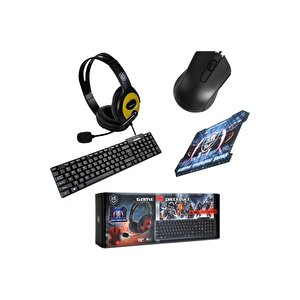 Klavye Mouse Seti Mouse Pad Oyuncu Kulaklığı K40 - 4 Lü Oyuncu Bilgisayar Seti