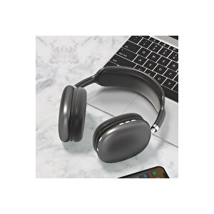 P9 Air Kablosuz Bluetooth 5.0 Wirelles Mikrofonlu Kulaklık Stereo Siyah