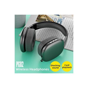 P9 Air Kablosuz Bluetooth 5.0 Wirelles Mikrofonlu Kulaklık Stereo Siyah