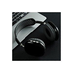 P9 Air Kablosuz Bluetooth 5.0 Wirelles Mikrofonlu Kulaklık Stereo Siyah