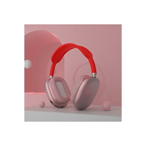 P9 Air Kablosuz Bluetooth 5.0 Wirelles Mikrofonlu Kulaklık Stereo Kırmızı