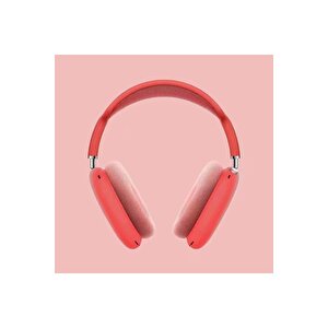 P9 Air Kablosuz Bluetooth 5.0 Wirelles Mikrofonlu Kulaklık Stereo Kırmızı