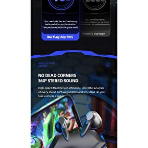 Oyuncu Kulaklığı Kablosuz Kulakiçi Rgb Işıklı Çift Mikrofonlu 3 Modlu Bluetooth 5.0 G20