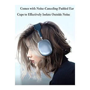 P9 Air Kablosuz Bluetooth 5.0 Wirelles Mikrofonlu Kulaklık Stereo Mavi