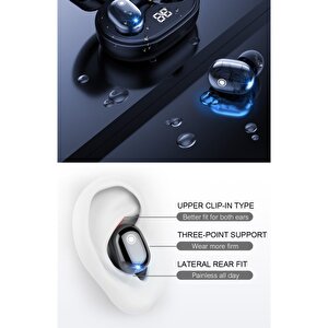 Siyah Pro Ledli Şarj Göstergeli 5.0 Bluetooth Kulaklık Uyumlu